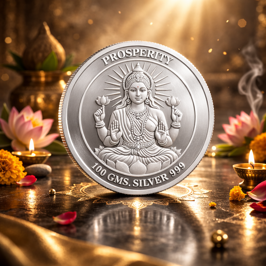 Mahalakshmi Silver Coin